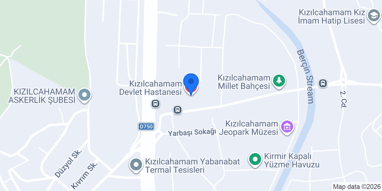 Kızılcahamam Devlet Hastanesi konumu