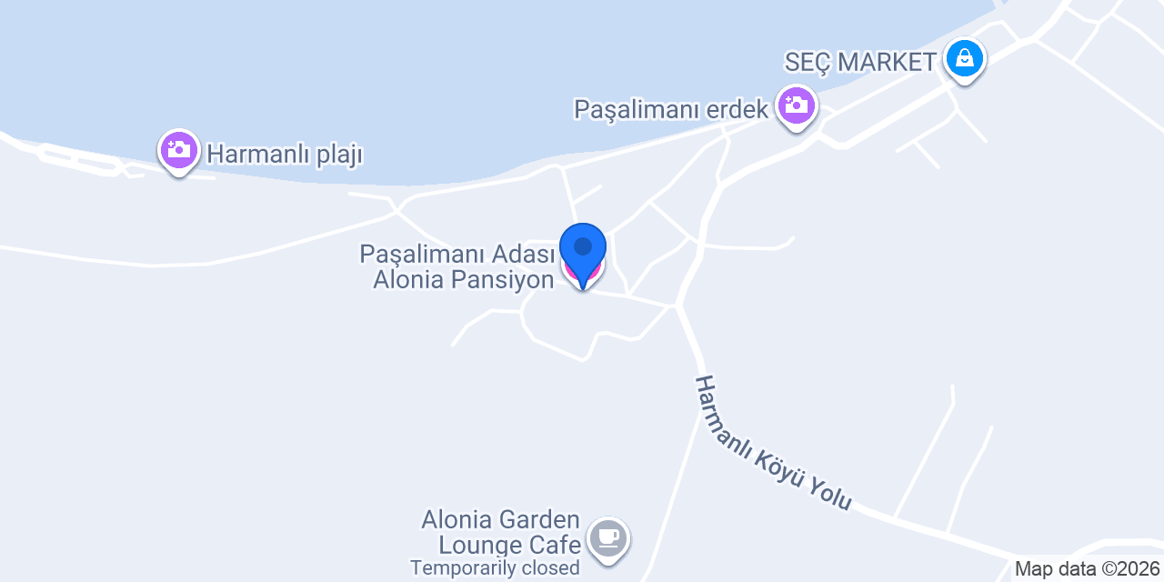 Paşalimanı Adası Alonia Pansiyon konumu