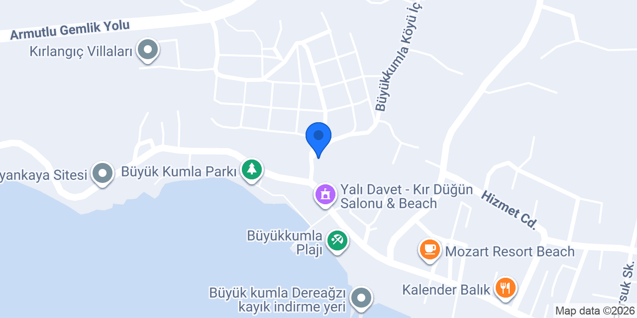 Gemlik Büyükkumla Konukevi konumu