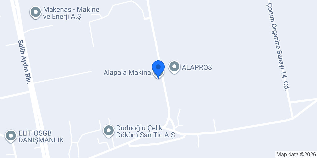Alapala Makina konumu