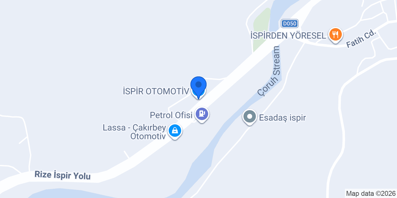 İSPİR OTOMOTİV konumu