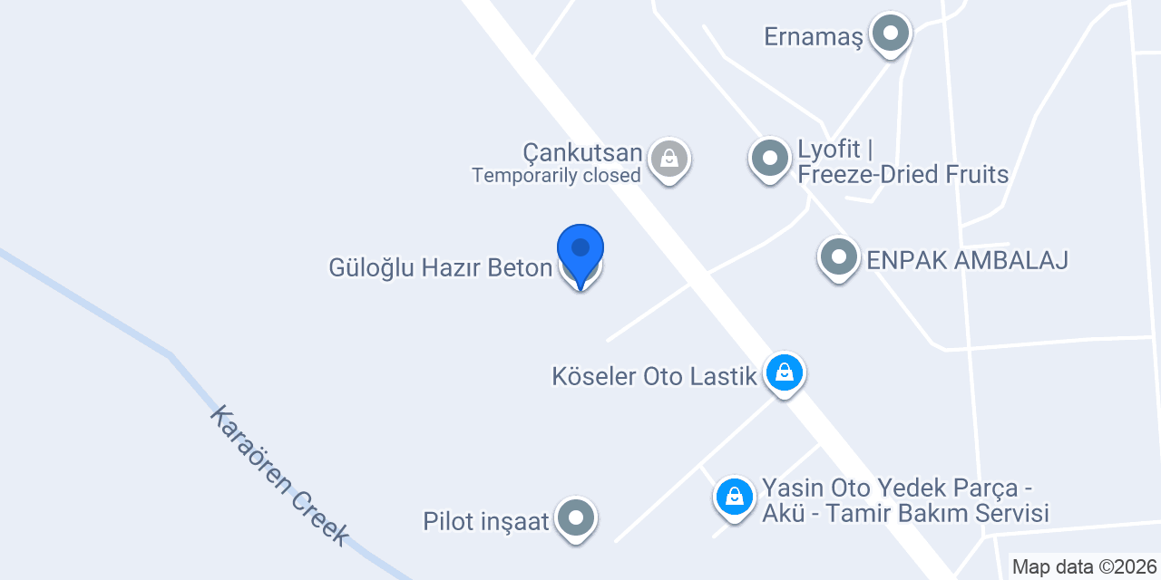 Güloğlu Hazır Beton konumu