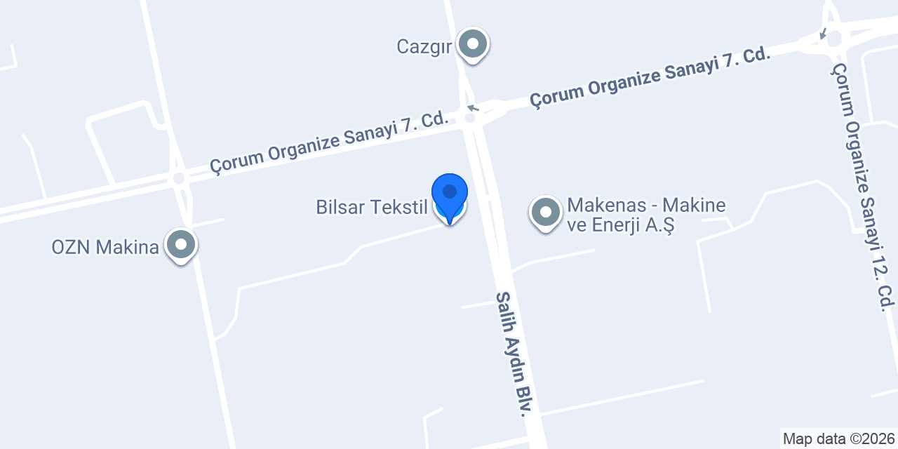 Bilsar Tekstil konumu