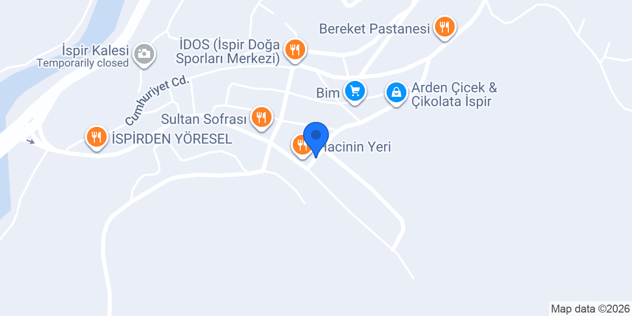 Sürat Kargo İspir Şube konumu