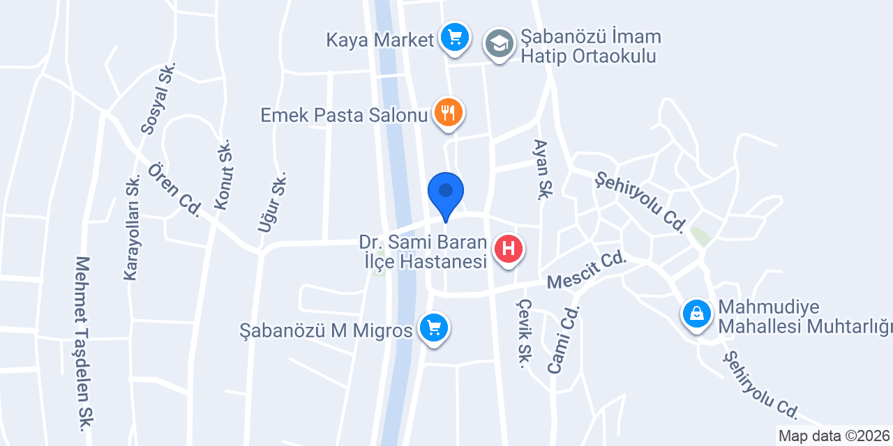 Şabanözü taksi durağı konumu