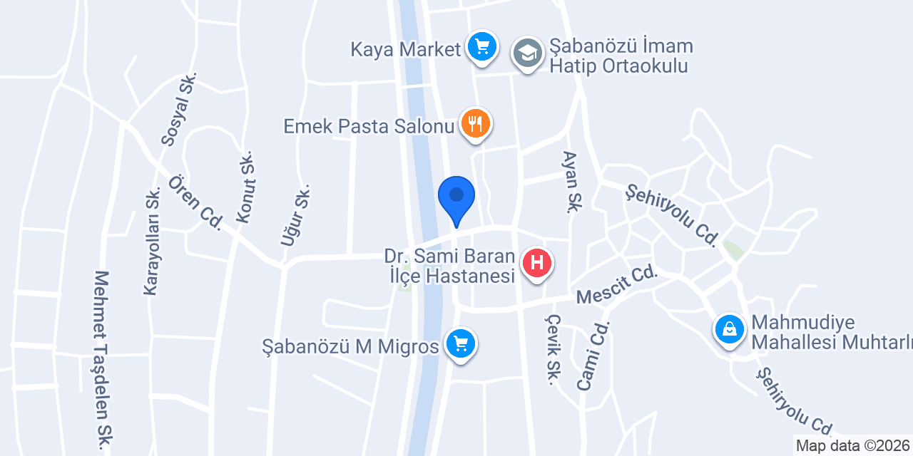 Terzi Cerrahoğlu şabanözü konumu