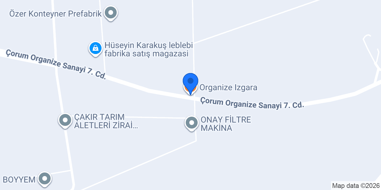 Organize Izgara konumu