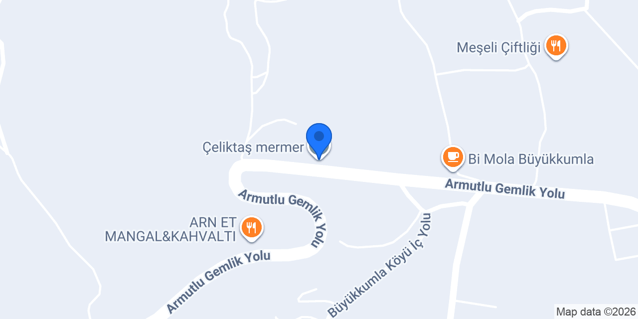 Çeliktaş mermer konumu