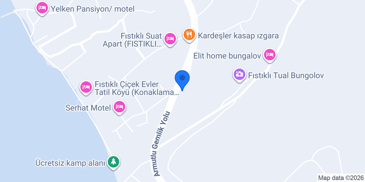 Fıstıklı Kozalak Bungalow konumu