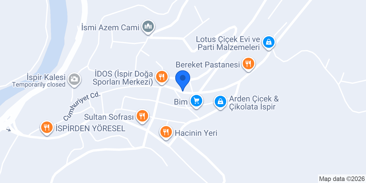 İspir Noterliği konumu