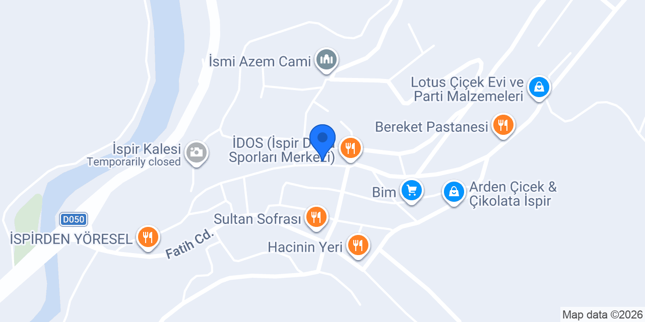 İspir Belediyesi konumu