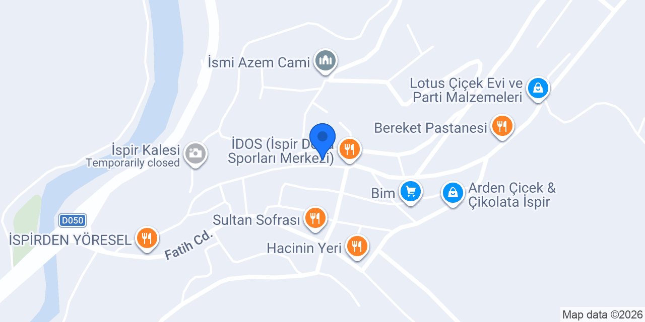 Halkbank İspir Şubesi konumu