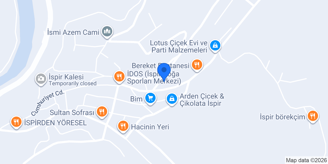 Kızılay-ispir Şubesi konumu
