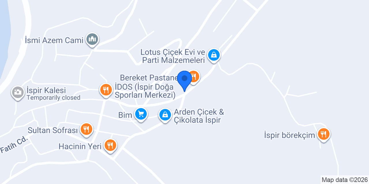 Piedra Kitabevi İspir Şubesi konumu