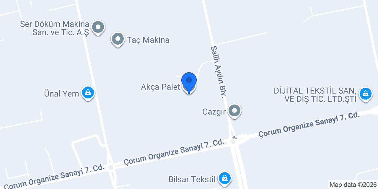 Akça Palet konumu