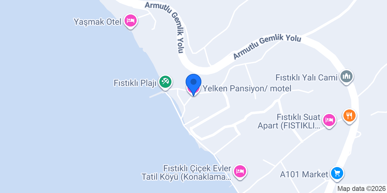 Yelken Pansiyon/ motel konumu
