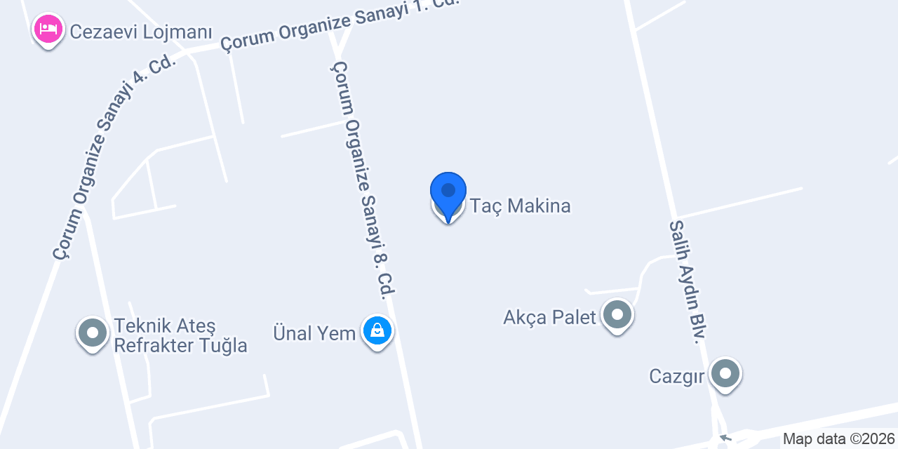 Taç Makina konumu