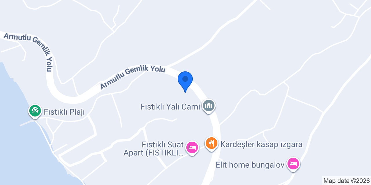 Fistikli GoldGarden Bungalov konumu