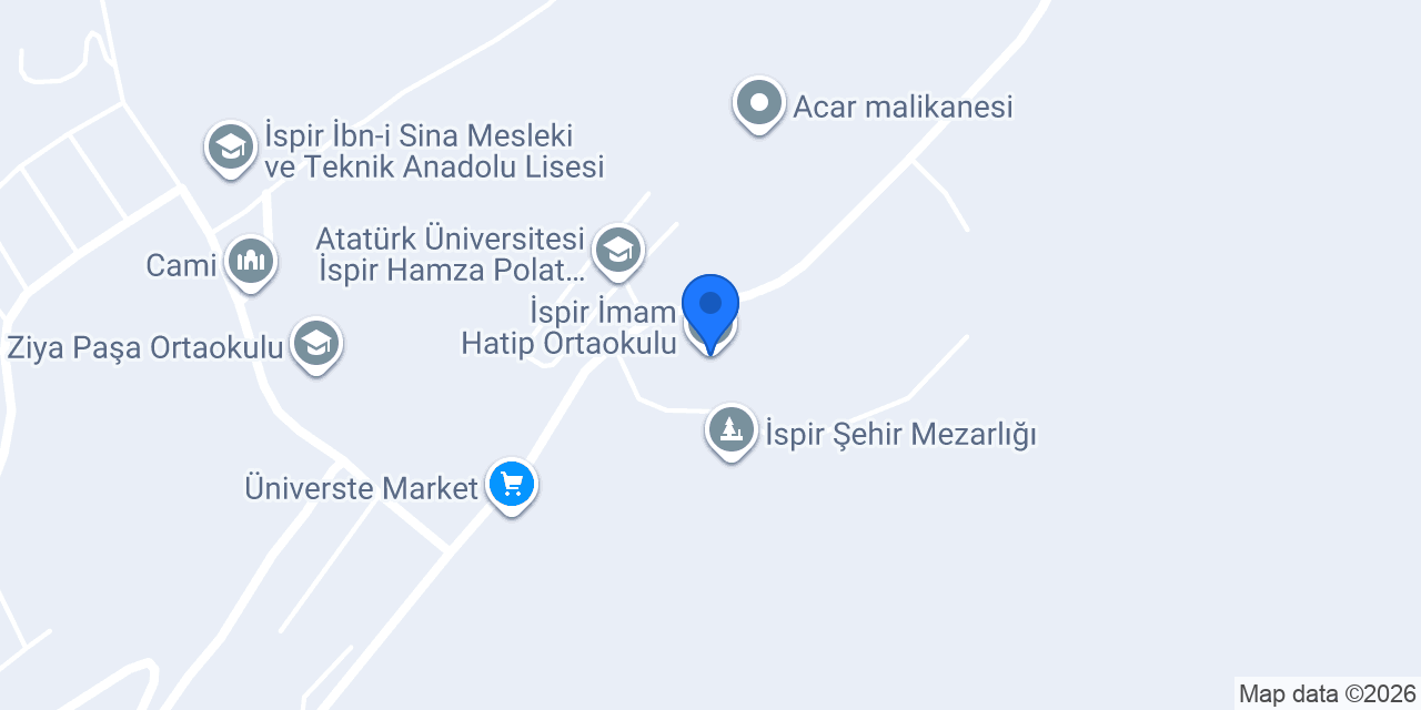 İspir İmam Hatip Ortaokulu konumu