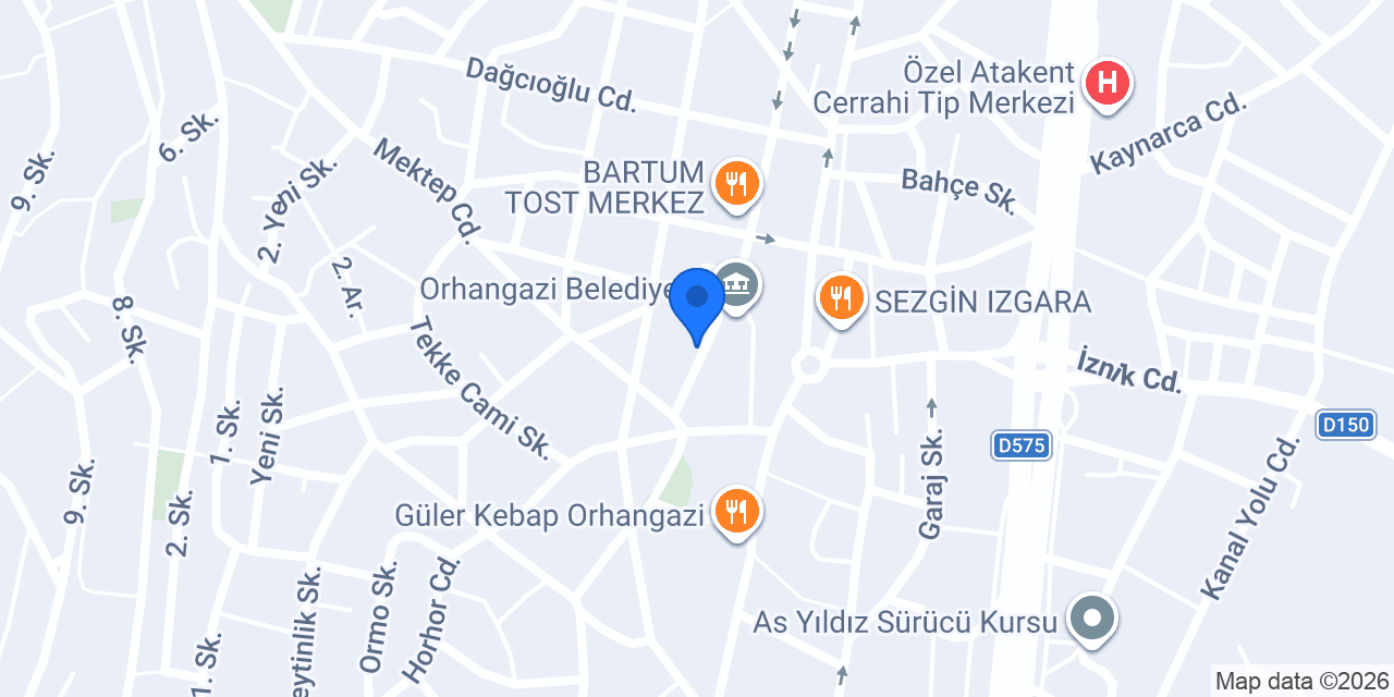 B.A.K Mimarlık&Mühendislik konumu