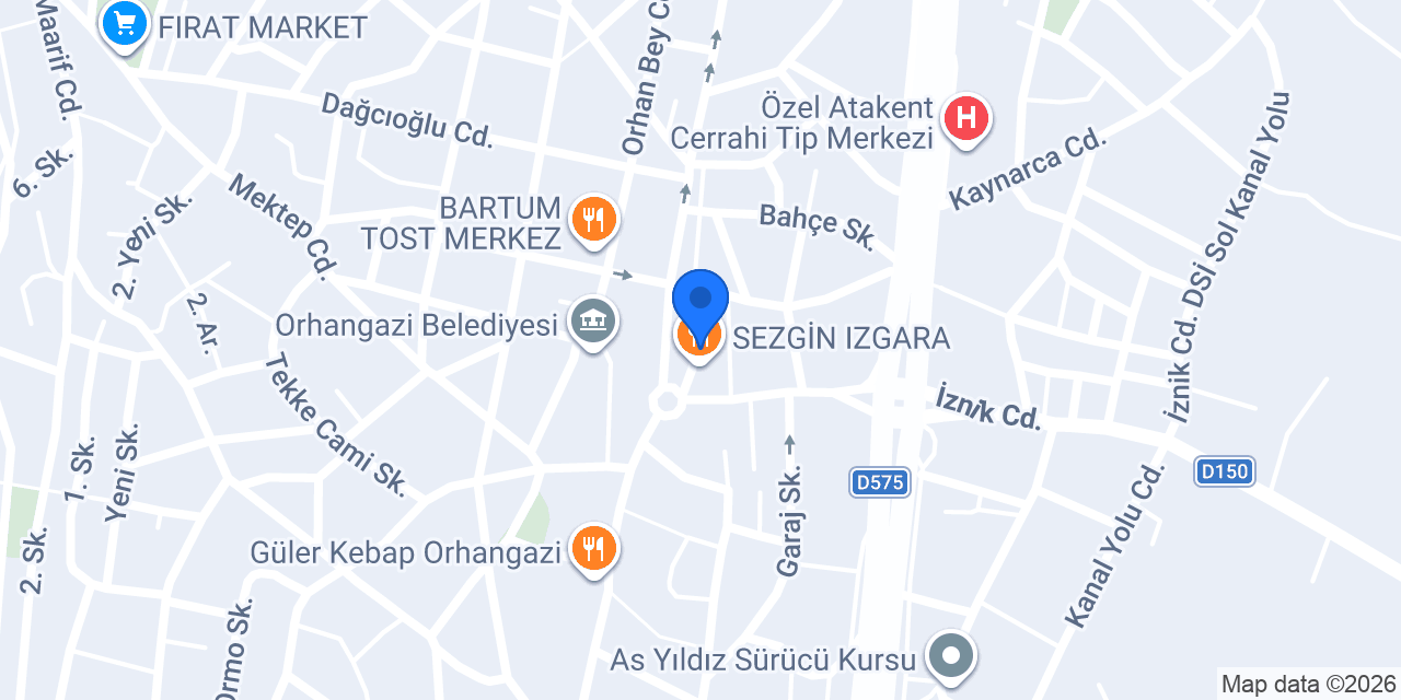 SERİNOVA DÜRÜMCÜSÜ konumu