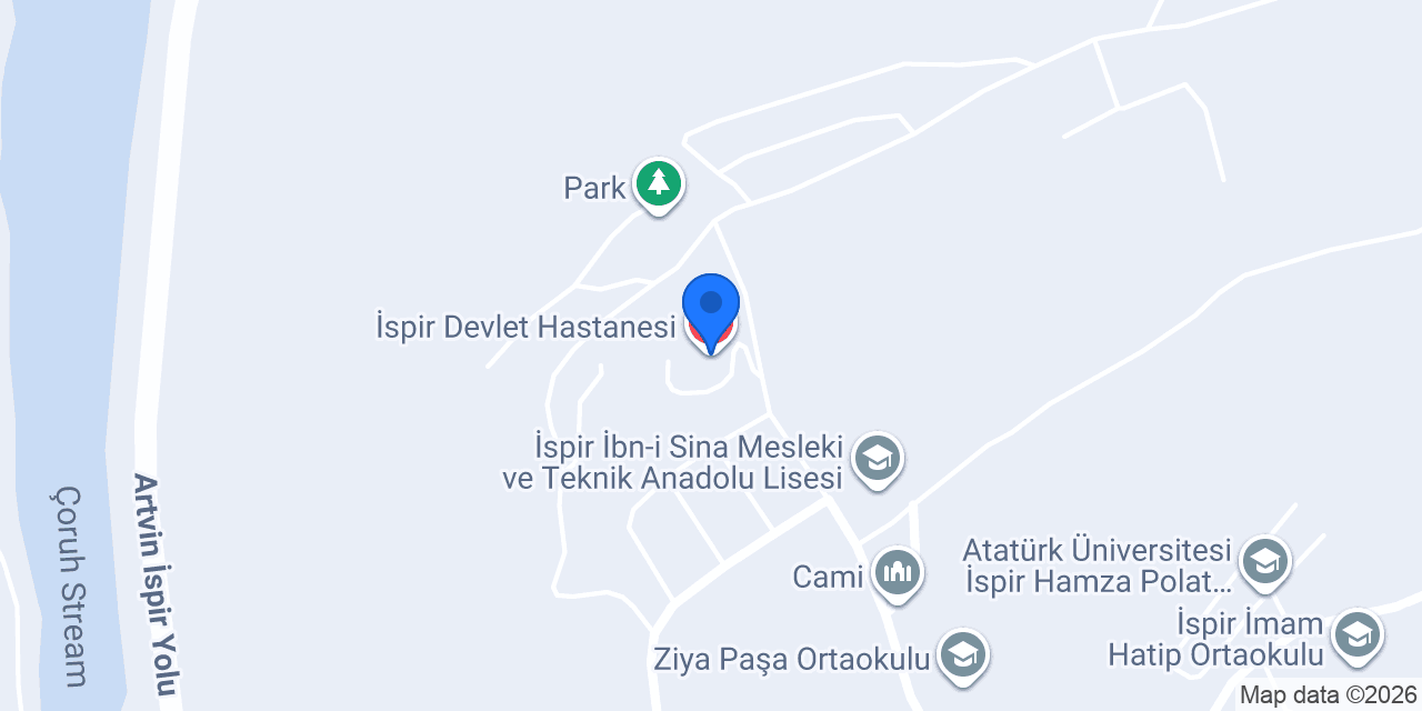 İspir Devlet Hastanesi konumu