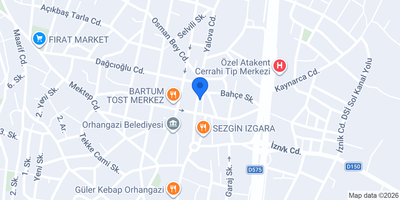 Gazanfer Köftecisi konumu