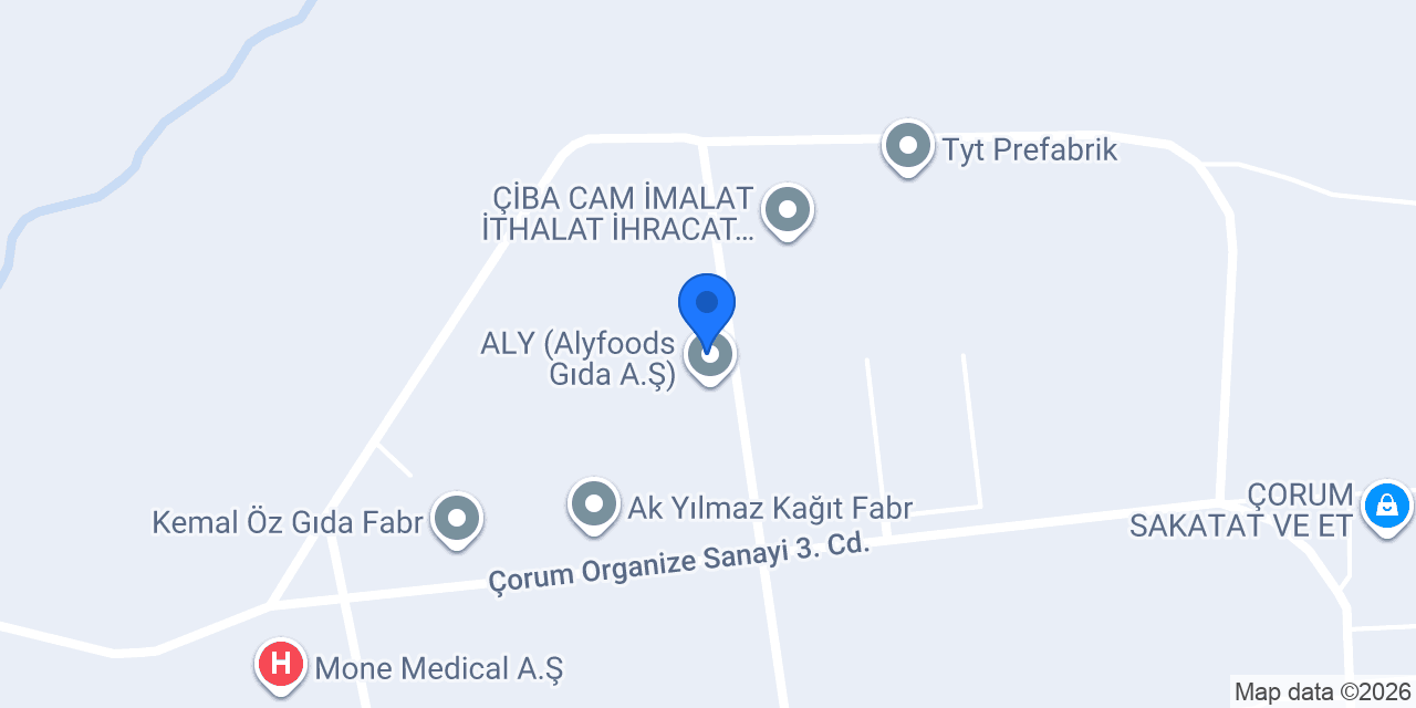 ALY (A. Aksular Gıda A.Ş) konumu
