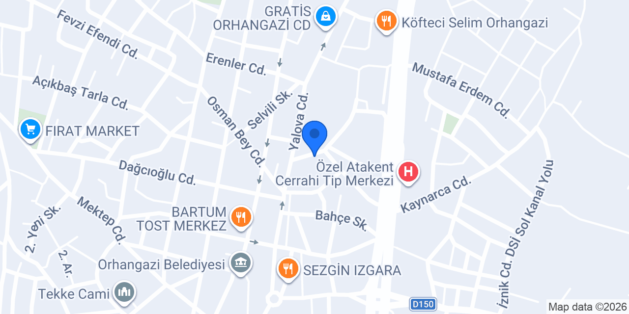 Gardenya Çiçeçilik konumu