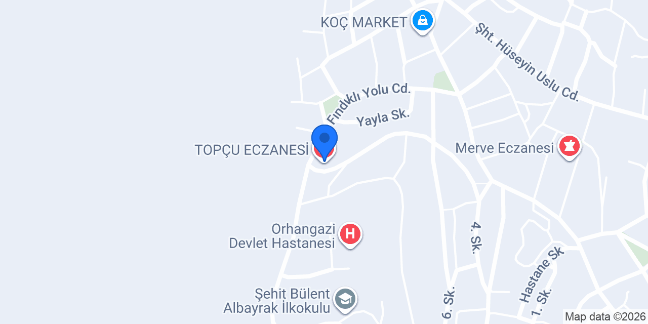 TOPÇU ECZANESİ konumu