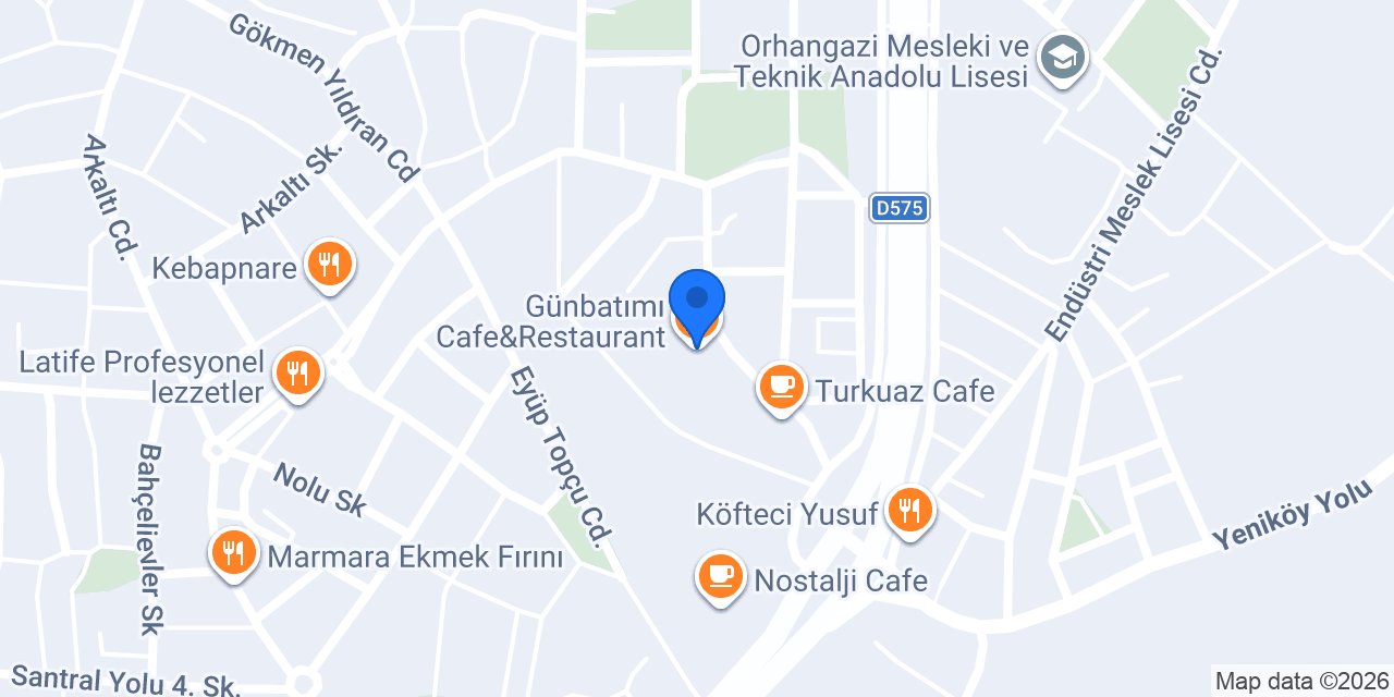 Günbatımı Cafe&Restaurant konumu