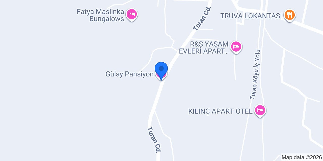 Gülay Pansiyon konumu