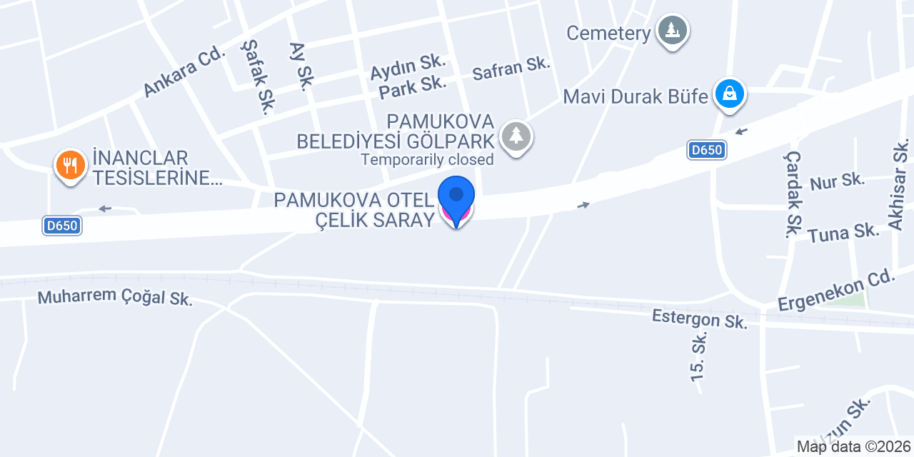 PAMUKOVA OTEL ÇELİK SARAY konumu