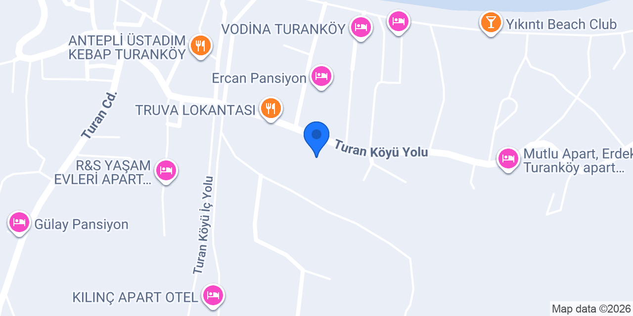 Akca Pansiyon konumu