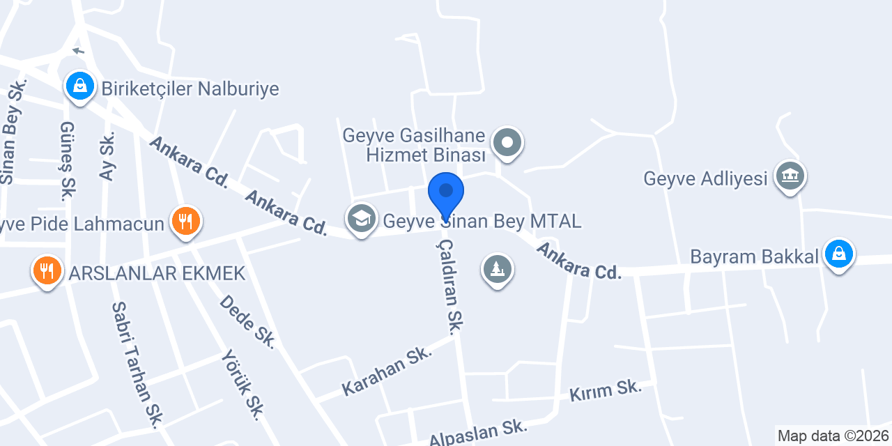 Geyve Teknik Ve Endüstri Meslek Lisesi konumu