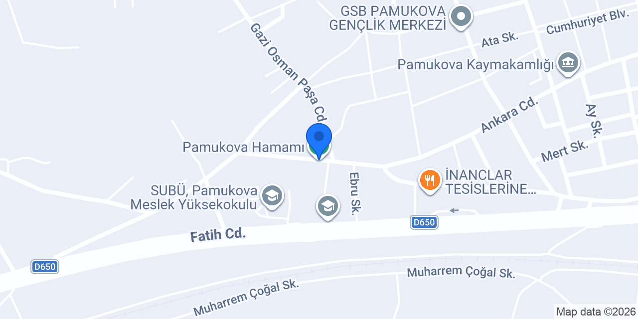 Pamukova Hamamı konumu