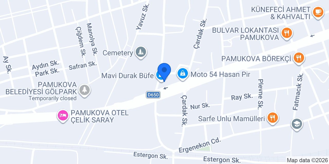 Mavi Durak Büfe konumu