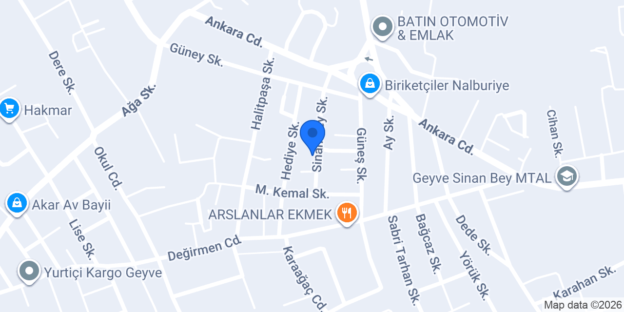 Geyve Arçelik Servis konumu