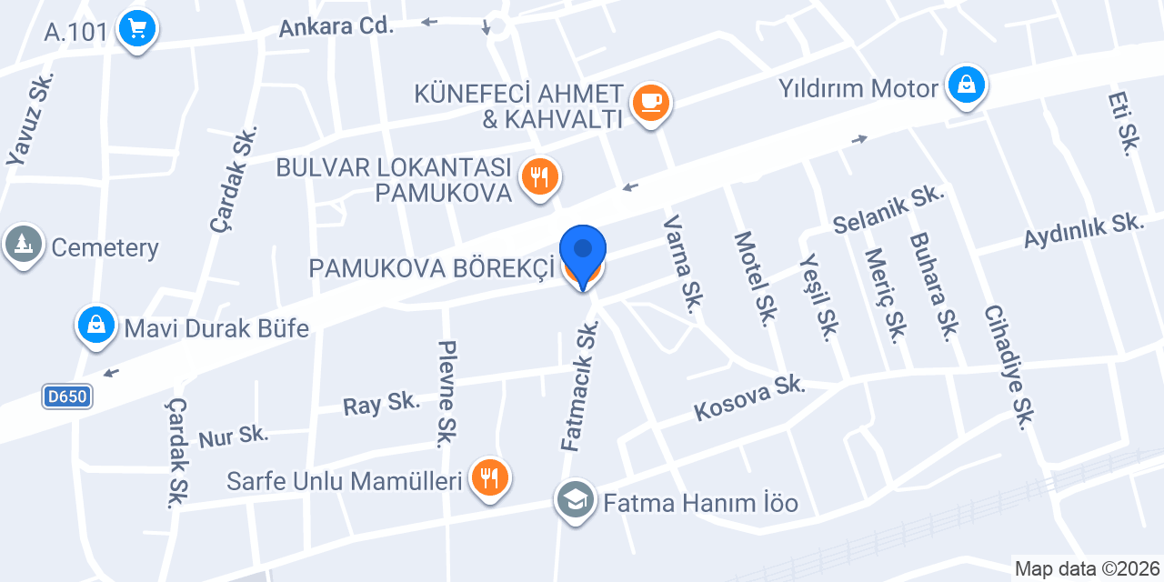 PAMUKOVA BÖREKÇİ konumu