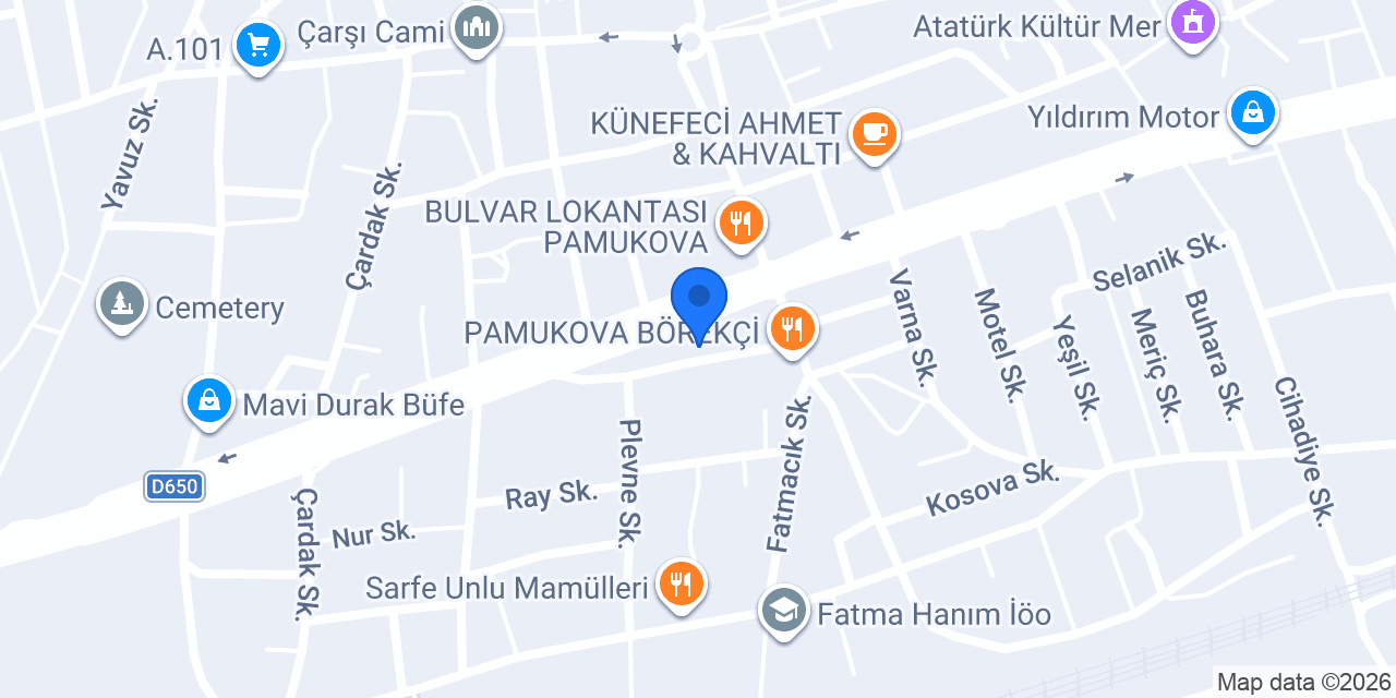 Pamukova Şener Otel konumu