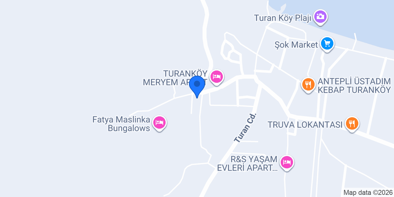Yalçınkaya Pansiyon konumu