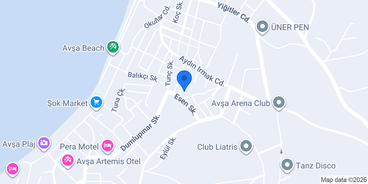 Avşa Aydın Motel konumu