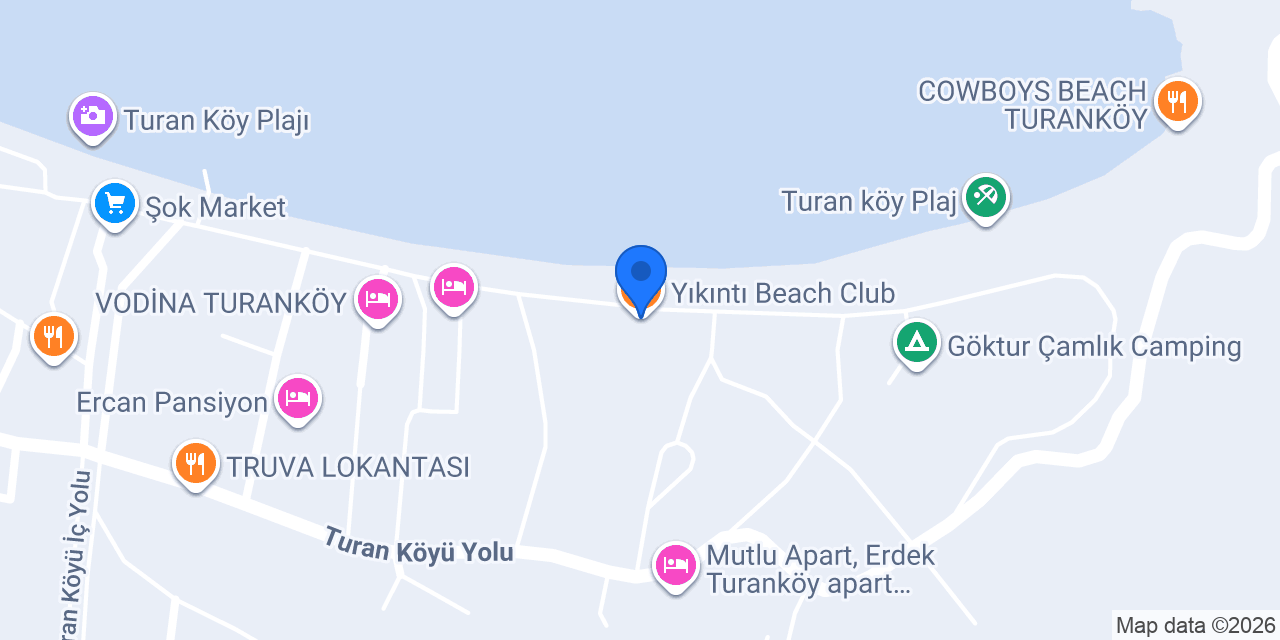 Yıkıntı Beach Club konumu