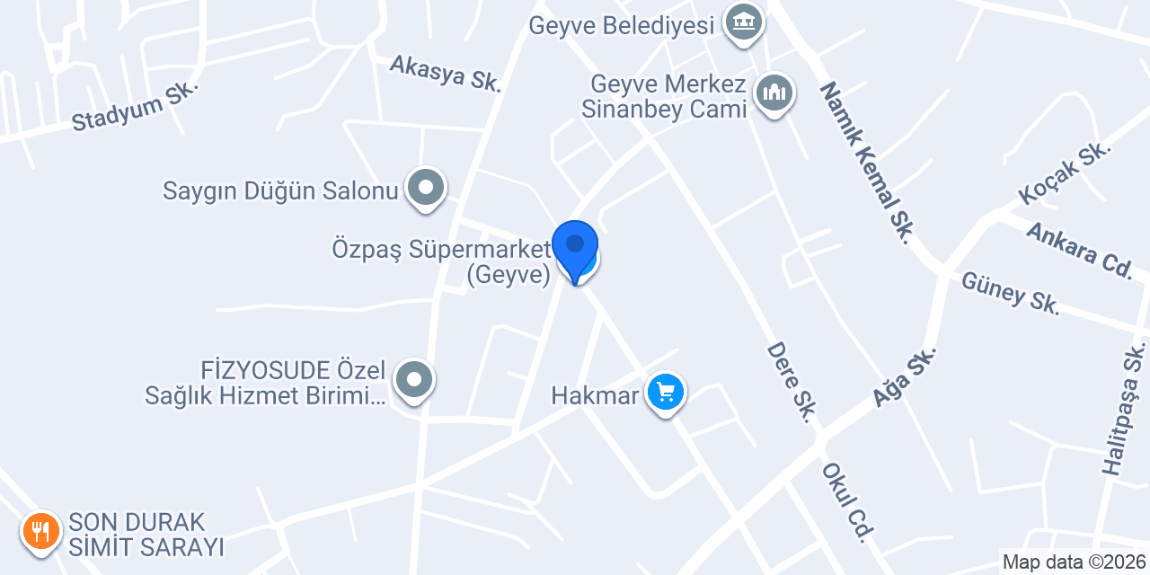 Çakır Mobilya konumu