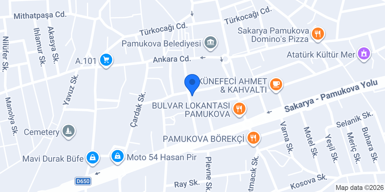 Çini Tarım Pamukova Şubesi konumu
