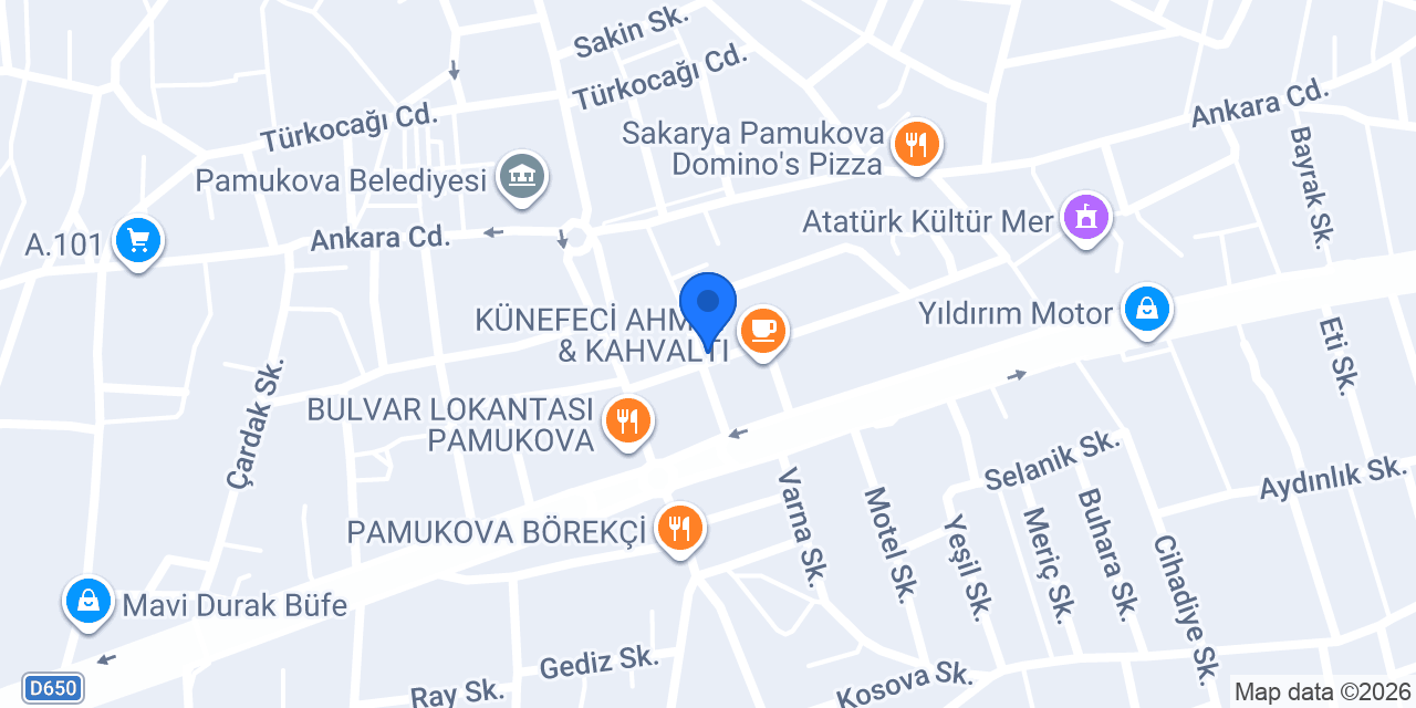 FORA SİGORTA PAMUKOVA ŞUBESİ konumu