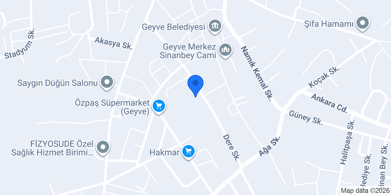 Geyve Bellona - Saye Mobilya konumu