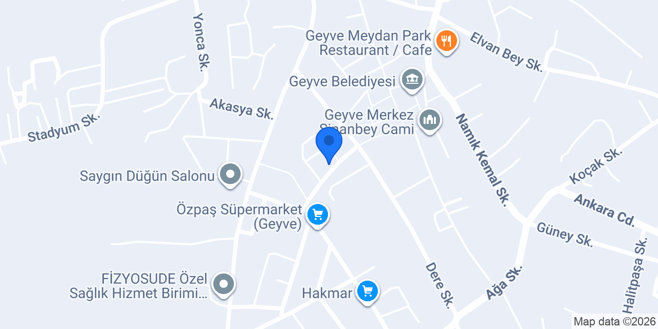 Geyve Taşpınar Otel konumu