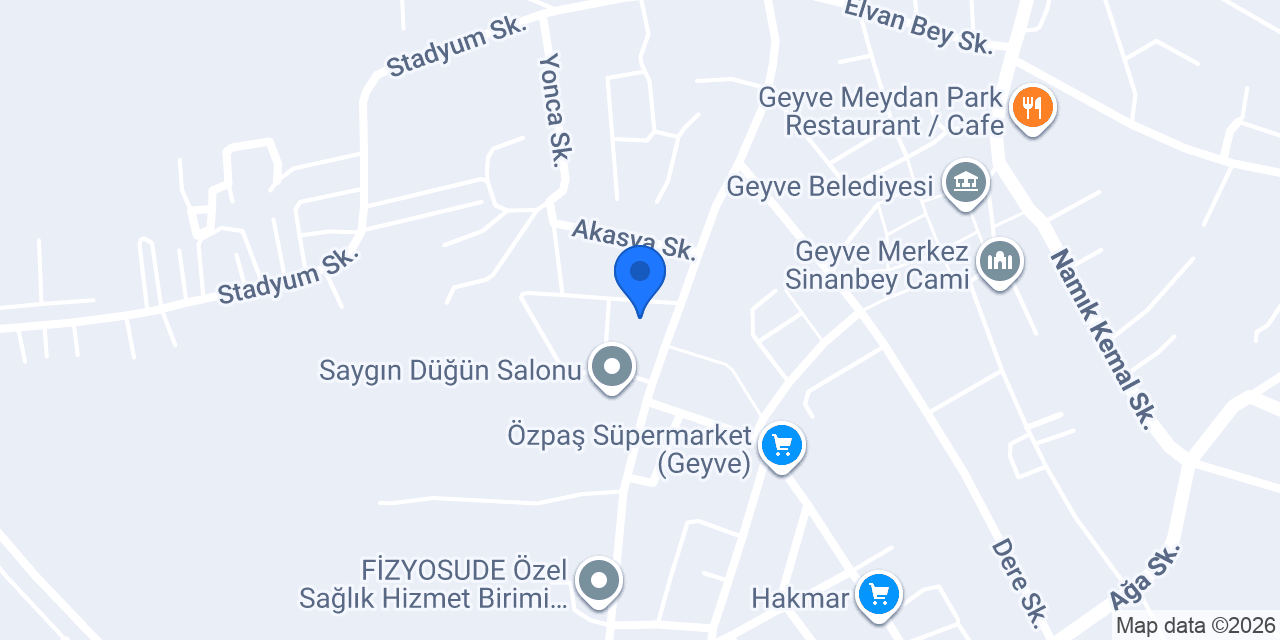Geyve Elvan Bey Anadolu Lisesi konumu