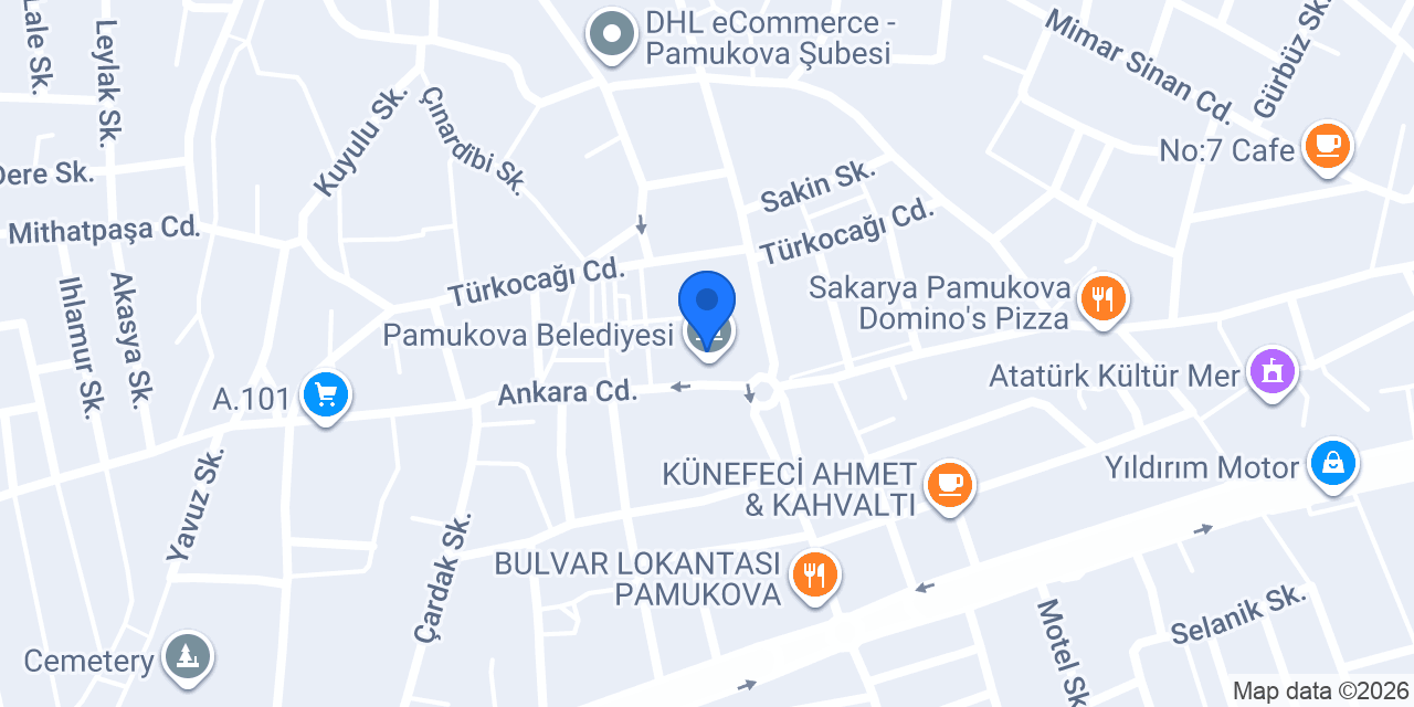 Pamukova Belediyesi konumu